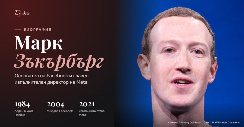 Марк Зъкърбърг, основател на Facebook и главен изпълнителен директор на Meta