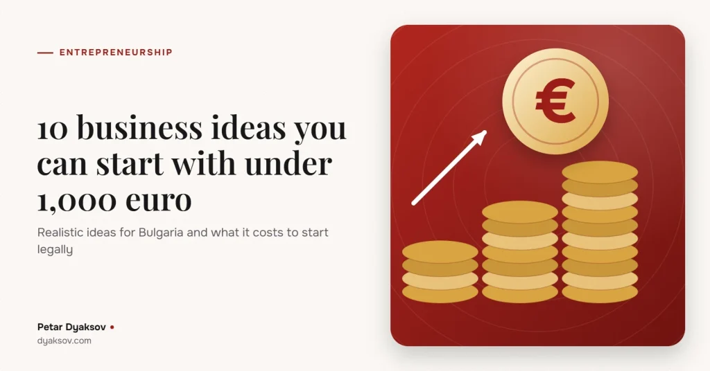 10 business ideas you can start with under 1,000 euro