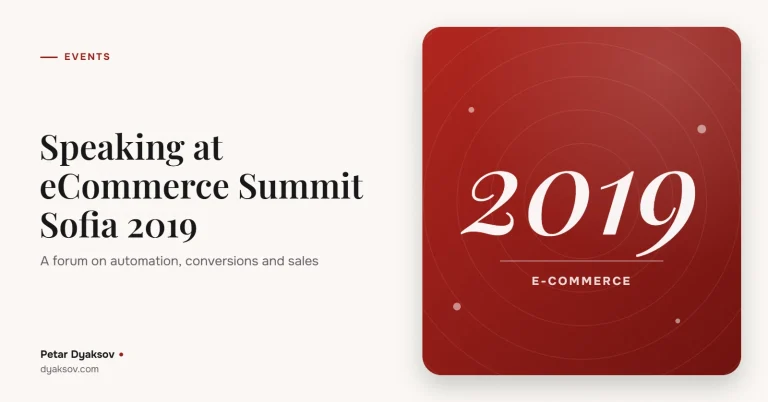 Speaking at eCommerce Summit Sofia 2019