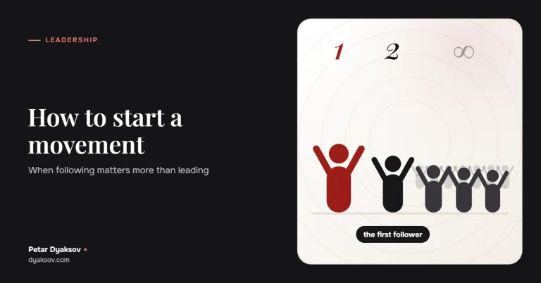 How to start a movement: why following matters more than leading