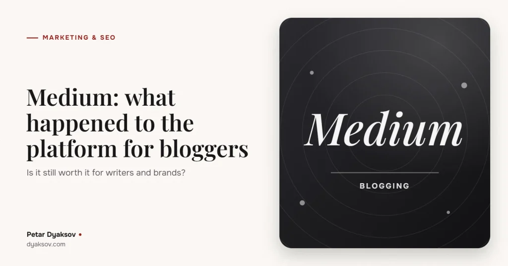 Medium: what happened to the platform for bloggers