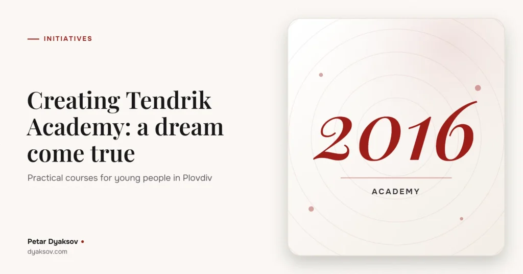 Creating Tendrik Academy: a dream come true
